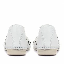 Pavers Wide Fit Leather Ballerina Pumps - KARY29015 / 315 056