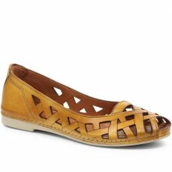 Pavers Wide Fit Leather Ballerina Pumps - KARY29015 / 315 056