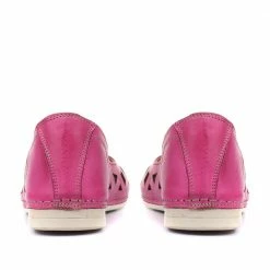 Pavers Wide Fit Leather Ballerina Pumps - KARY29015 / 315 056