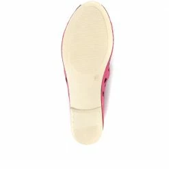 Pavers Wide Fit Leather Ballerina Pumps - KARY29015 / 315 056