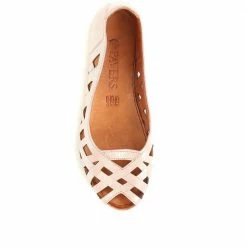 Pavers Wide Fit Leather Ballerina Pumps - KARY29015 / 315 056