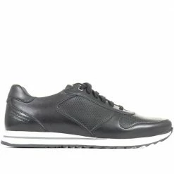 Pavers Wide Fit Leather Lace-Up Trainers - PARK35013 / 321 632