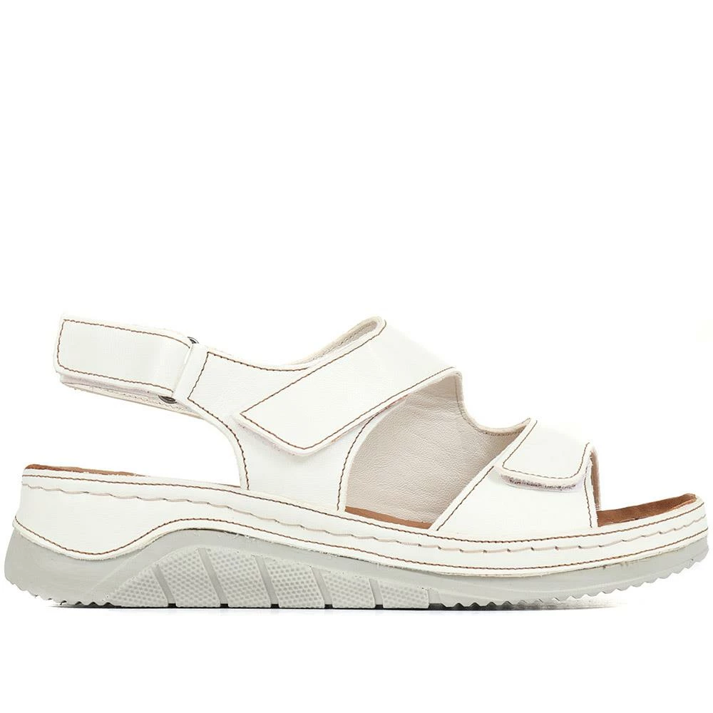 Pavers Ladies Fully Adjustable Khaki Leather Sandals - GENC33005 / 319 790 / 319 790 23 Pavers Ladies Fully Adjustable Khaki Leather Sandals - GENC33005 / 319 790 / 319 790