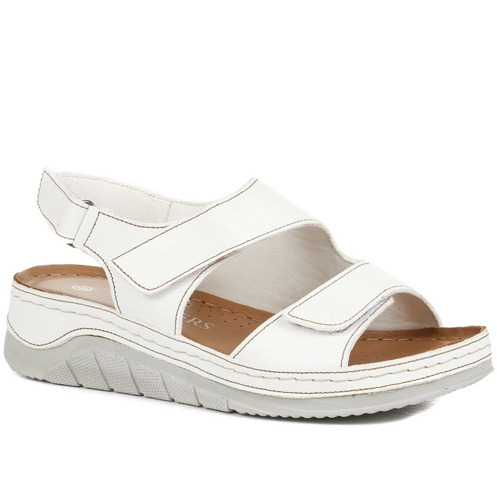 Pavers Ladies Fully Adjustable Khaki Leather Sandals - GENC33005 / 319 790 / 319 790 6 Pavers Ladies Fully Adjustable Khaki Leather Sandals - GENC33005 / 319 790 / 319 790