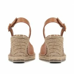 Bellissimo Leather Slingback Wedge Sandals - BELMET35013 / 322 389