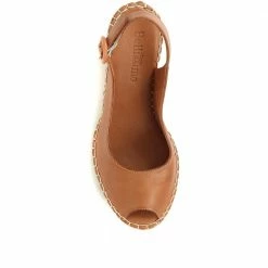 Bellissimo Leather Slingback Wedge Sandals - BELMET35013 / 322 389