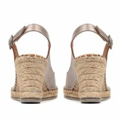 Bellissimo Leather Slingback Wedge Sandals - BELMET35013 / 322 389