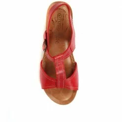 Fly Flot Leather Wedge Sandals - FLY35115 / 322 207