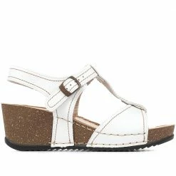 Fly Flot Leather Wedge Sandals - FLY35115 / 322 207