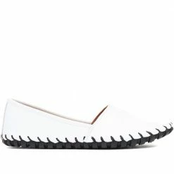 Ladies White Leather Loafers By Pavers - KARY25006 / 309 827 / 309 827 58 Ladies White Leather Loafers By Pavers - KARY25006 / 309 827 / 309 827