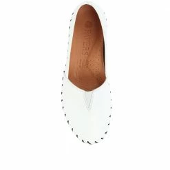Ladies White Leather Loafers By Pavers - KARY25006 / 309 827 / 309 827 61 Ladies White Leather Loafers By Pavers - KARY25006 / 309 827 / 309 827