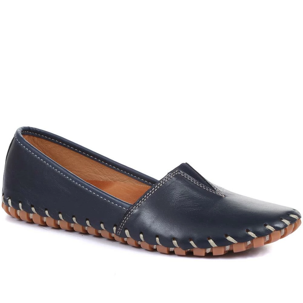 Ladies White Leather Loafers By Pavers - KARY25006 / 309 827 / 309 827 5 Ladies White Leather Loafers By Pavers - KARY25006 / 309 827 / 309 827