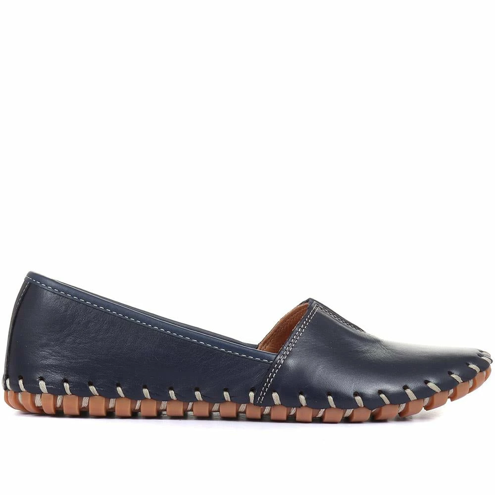 Ladies White Leather Loafers By Pavers - KARY25006 / 309 827 / 309 827 26 Ladies White Leather Loafers By Pavers - KARY25006 / 309 827 / 309 827