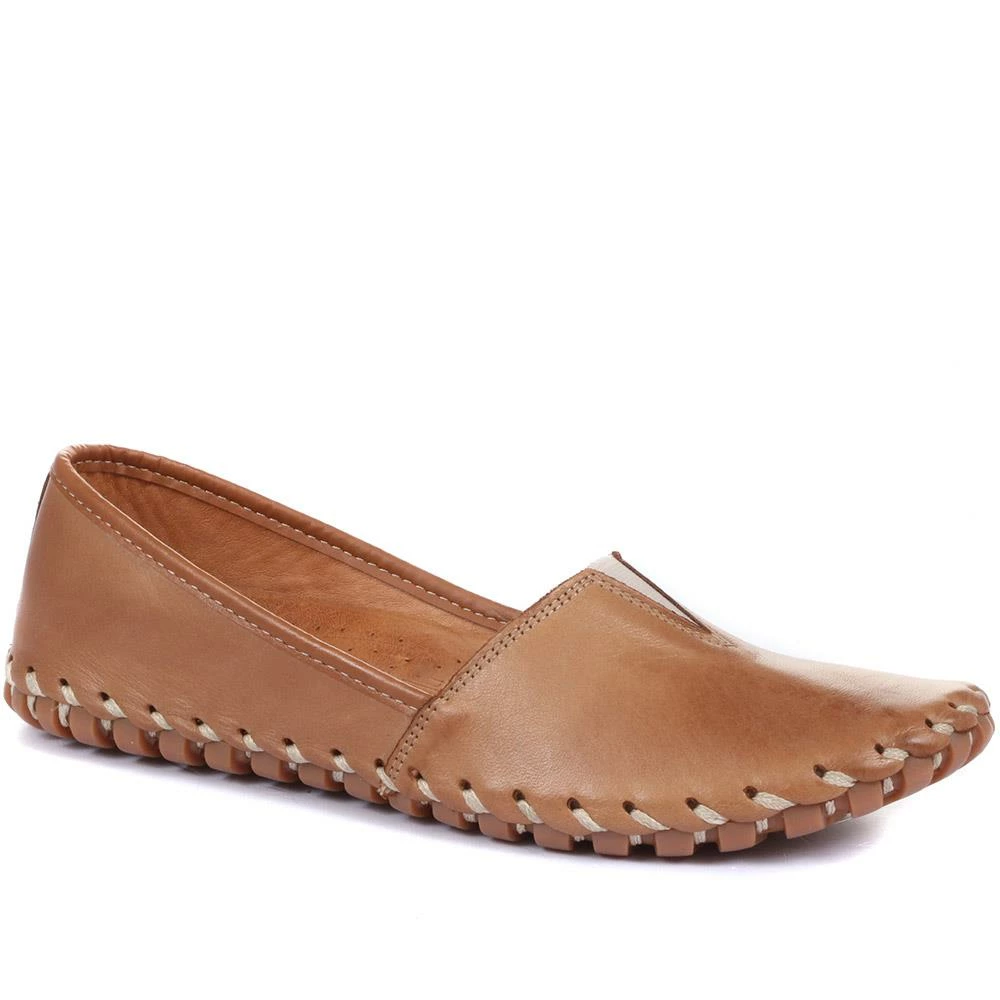 Ladies White Leather Loafers By Pavers - KARY25006 / 309 827 / 309 827 7 Ladies White Leather Loafers By Pavers - KARY25006 / 309 827 / 309 827