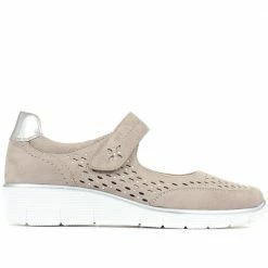 Pavers Embellished Wedge Heel Mary Janes - WOIL35001 / 321 713 Shoes