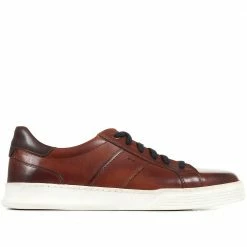Pavers Wide Fit Leather Lace-Up Trainers - PARK35001 / 321 561