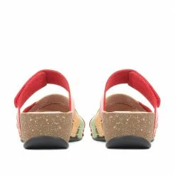 Fly Flot Leather Cross-Strap Mule Sandal - FLY35001 / 321 261