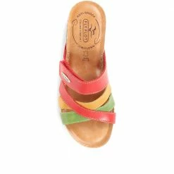 Fly Flot Leather Cross-Strap Mule Sandal - FLY35001 / 321 261