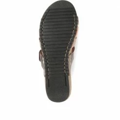 Fly Flot Leather Cross-Strap Mule Sandal - FLY35001 / 321 261