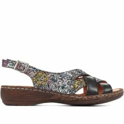 Pavers Wide Fit Leather Slingback Sandals - KAP35005 / 322 112 28 Pavers Wide Fit Leather Slingback Sandals - KAP35005 / 322 112