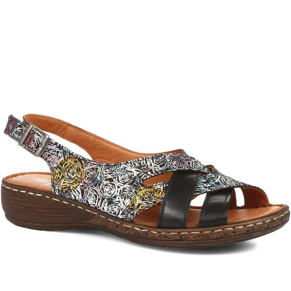 Pavers Wide Fit Leather Slingback Sandals - KAP35005 / 322 112 2 Pavers Wide Fit Leather Slingback Sandals - KAP35005 / 322 112