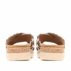 Bellissimo Sandals Leopard Print Platform Sliders - BELBAIZH35033 / 321 463
