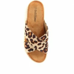 Bellissimo Sandals Leopard Print Platform Sliders - BELBAIZH35033 / 321 463
