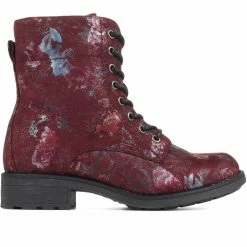 Pavers Floral Print Lace-Up Ankle Boots - WBINS34277 / 321 889