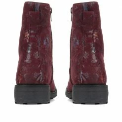 Pavers Floral Print Lace-Up Ankle Boots - WBINS34277 / 321 889