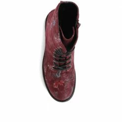 Pavers Floral Print Lace-Up Ankle Boots - WBINS34277 / 321 889