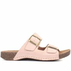 Bellissimo Leather Double Buckle Mule Sandals - BELMETIN33005 / 319 944 42 Bellissimo Leather Double Buckle Mule Sandals - BELMETIN33005 / 319 944