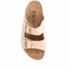 Bellissimo Leather Double Buckle Mule Sandals - BELMETIN33005 / 319 944 44 Bellissimo Leather Double Buckle Mule Sandals - BELMETIN33005 / 319 944