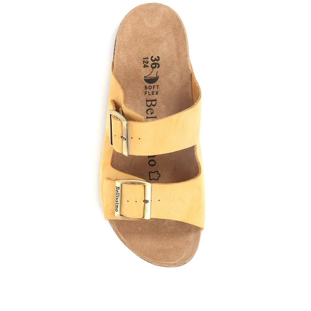 Bellissimo Leather Double Buckle Mule Sandals - BELMETIN33005 / 319 944 9 Bellissimo Leather Double Buckle Mule Sandals - BELMETIN33005 / 319 944