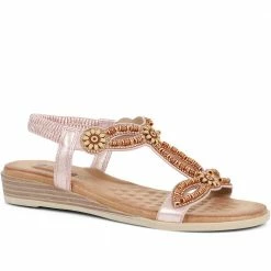 Pavers Flat Embellished Sandals - BAIZH35029 / 321 553