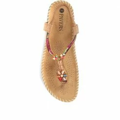 Pavers Embellished Toe Post Sandals - BAIZH35077 / 321 465