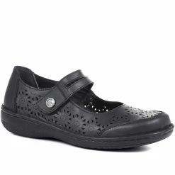 Pavers Wide Fit Leather Mary Jane Shoes - DRTMA35003 / 322 098