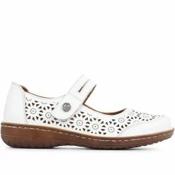 Pavers Wide Fit Leather Mary Jane Shoes - DRTMA35003 / 322 098