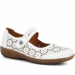 Pavers Wide Fit Leather Mary Jane Shoes - DRTMA35003 / 322 098