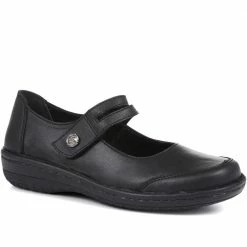 Pavers Wide Fit Leather Mary Jane Shoes - DRTMA35005 / 322 100