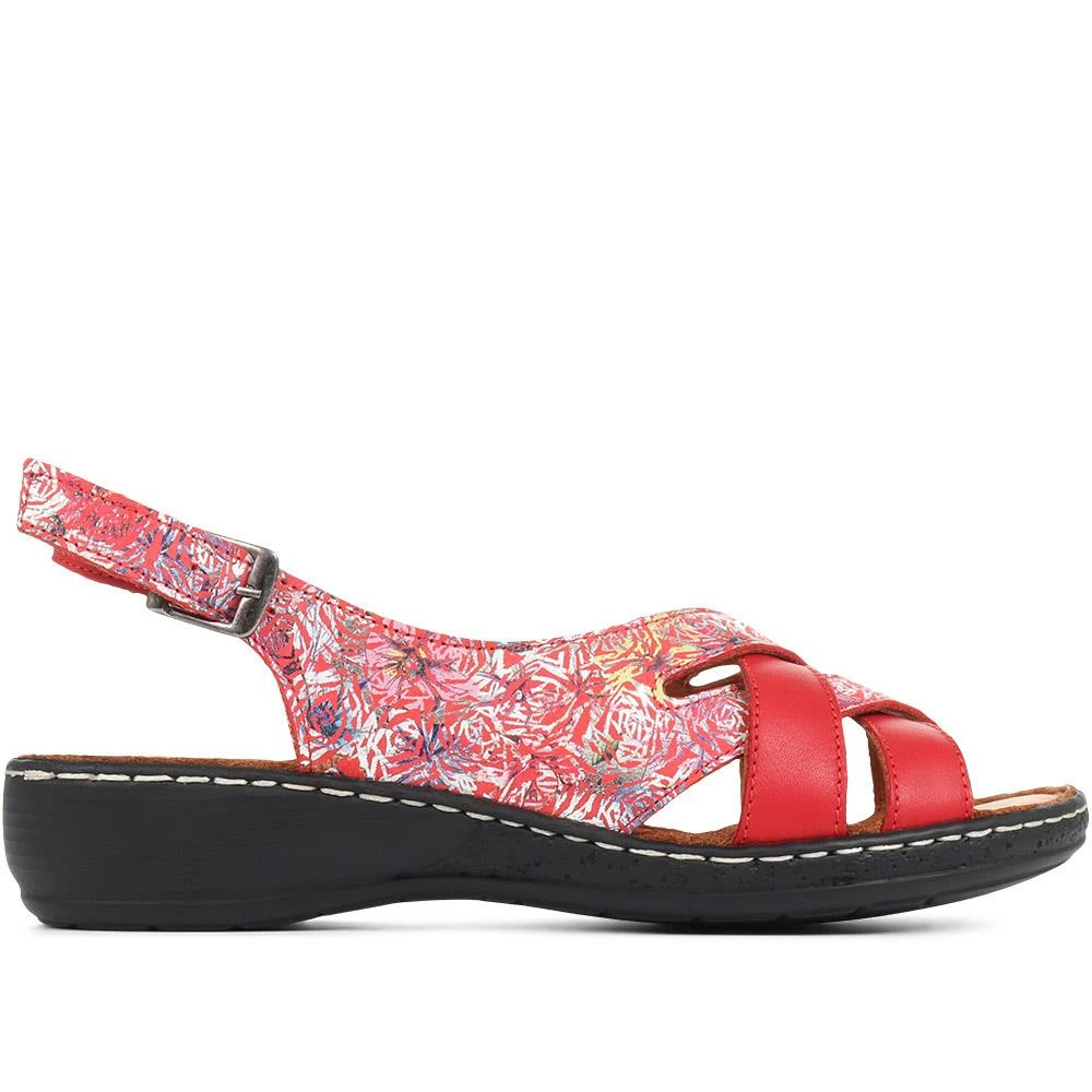 Pavers Wide Fit Leather Slingback Sandals - KAP35005 / 322 112 17 Pavers Wide Fit Leather Slingback Sandals - KAP35005 / 322 112