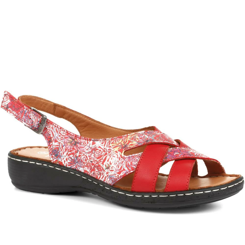 Pavers Wide Fit Leather Slingback Sandals - KAP35005 / 322 112 1 Pavers Wide Fit Leather Slingback Sandals - KAP35005 / 322 112