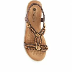 Pavers Flat Embellished Sandals - BAIZH35029 / 321 553