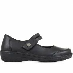 Pavers Wide Fit Leather Mary Jane Shoes - DRTMA35005 / 322 100