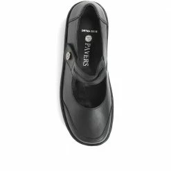 Pavers Wide Fit Leather Mary Jane Shoes - DRTMA35005 / 322 100