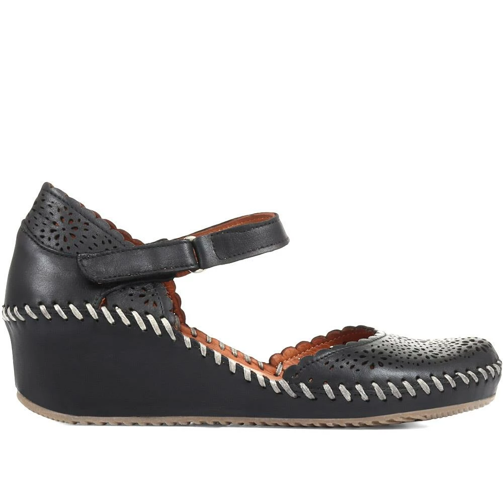 Pavers Leather Wedge Sandals - METIN33015 / 319 980 3 Pavers Leather Wedge Sandals - METIN33015 / 319 980