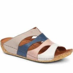 Pavers Leather Mule Wedge Sandal - KARY29010 / 315 352 Sandals