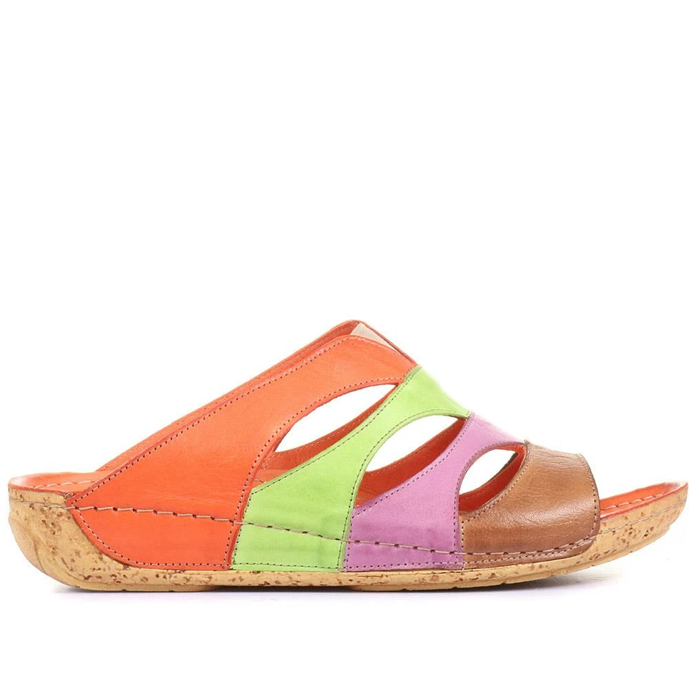 Pavers Leather Mule Wedge Sandal - KARY29010 / 315 352 Sandals 8 Pavers Leather Mule Wedge Sandal - KARY29010 / 315 352 Sandals