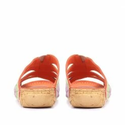 Pavers Leather Mule Wedge Sandal - KARY29010 / 315 352 Sandals 37 Pavers Leather Mule Wedge Sandal - KARY29010 / 315 352 Sandals