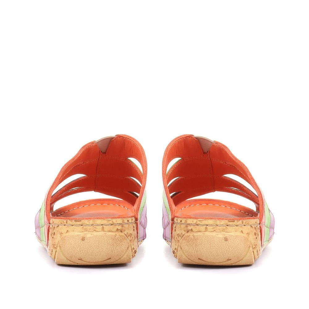 Pavers Leather Mule Wedge Sandal - KARY29010 / 315 352 Sandals 18 Pavers Leather Mule Wedge Sandal - KARY29010 / 315 352 Sandals