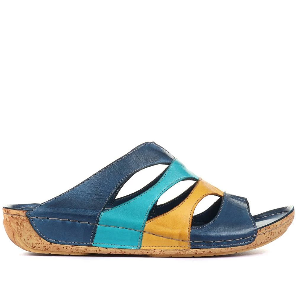Pavers Leather Mule Wedge Sandal - KARY29010 / 315 352 Sandals 12 Pavers Leather Mule Wedge Sandal - KARY29010 / 315 352 Sandals